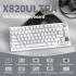 ATTACK SHARK X820 Ultra 75% Wireless Gaming Mechanical Keyboard Hot-Swappable Gasket Mount RGB Backlit BT/2.4G/Wired Custom Keyboard with Smart TFT Display&Knob QMK Driver-White Contour&Gift Switch