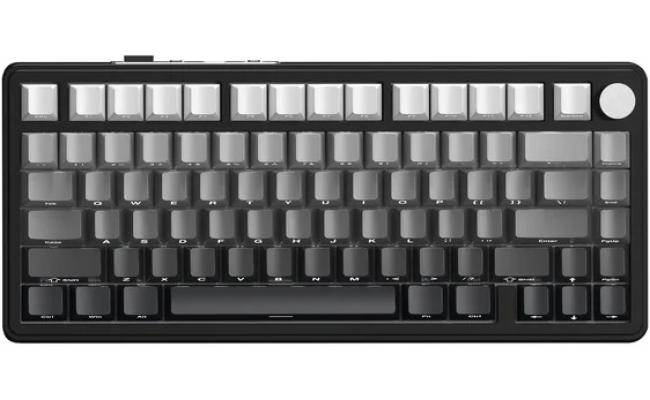 ATTACK SHARK X85 Wireless Mechanical Gaming Keyboard with Knob Hot Swappable BT/2.4GHz/USB-C Side Print PBT Keycaps 75% Gasket Keyboard RGB Coiled Cable Linear White Jade Switch for PC/MAC/Win,(Gradient Black) ATTACK SHARK X85 Wireless Mechanical Gaming Keyboard with Knob Hot Swappable BT/2.4GHz/USB-C Side Print PBT Keycaps 75% Gasket Keyboard RGB Coiled Cable Linear White Jade Switch for PC/MAC/Win,(Gradient Black)