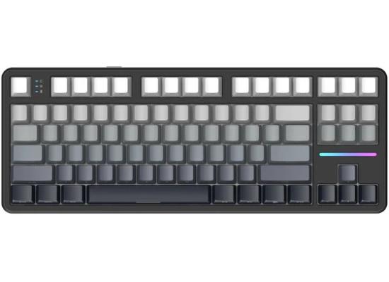 ATTACK SHARK X87 Wireless Tri-Mode Mechanical Gaming Keyboard - Hot Swappable RGB, Gasket Mount, Pre-Lubed Linear Switches, Side-Printed PBT Keycaps (TKL 87-Key, Moon Night)
