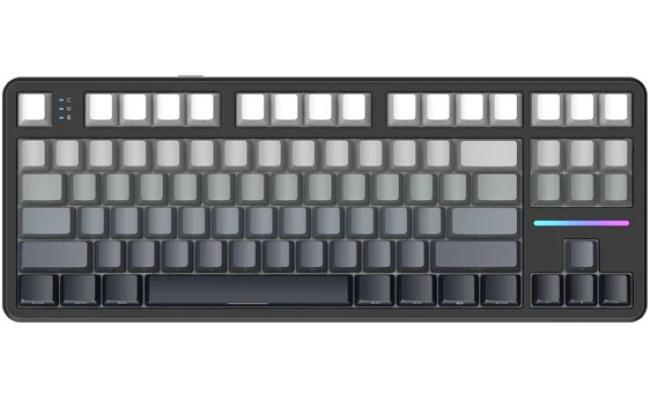 ATTACK SHARK X87 Wireless Tri-Mode Mechanical Gaming Keyboard - Hot Swappable RGB, Gasket Mount, Pre-Lubed Linear Switches, Side-Printed PBT Keycaps (TKL 87-Key, Moon Night)