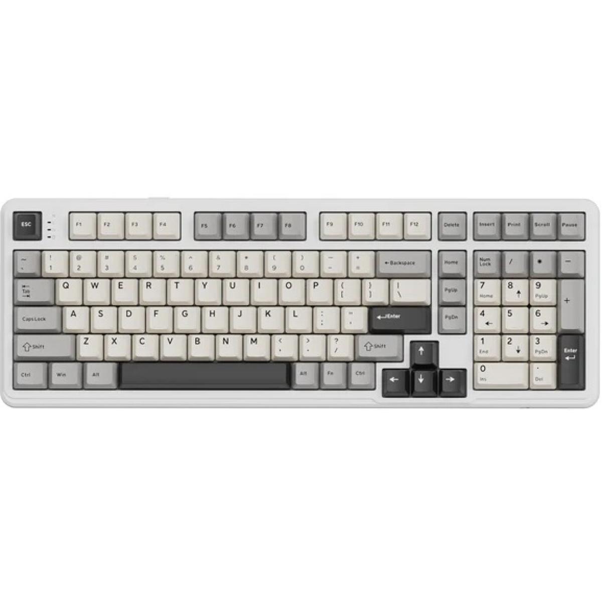 ATTACK SHARK X98 Wireless Mechanical Keyboard,Tri-Mode BT5.0/2.4GHz/USB-C Hot-Swappable,Gasket Mount with Pre-lubed Linear Switches,PBT Keycaps,RGB Backlit Gaming Keyboard for PC/Tablet/PS5/Xbox (عربي)