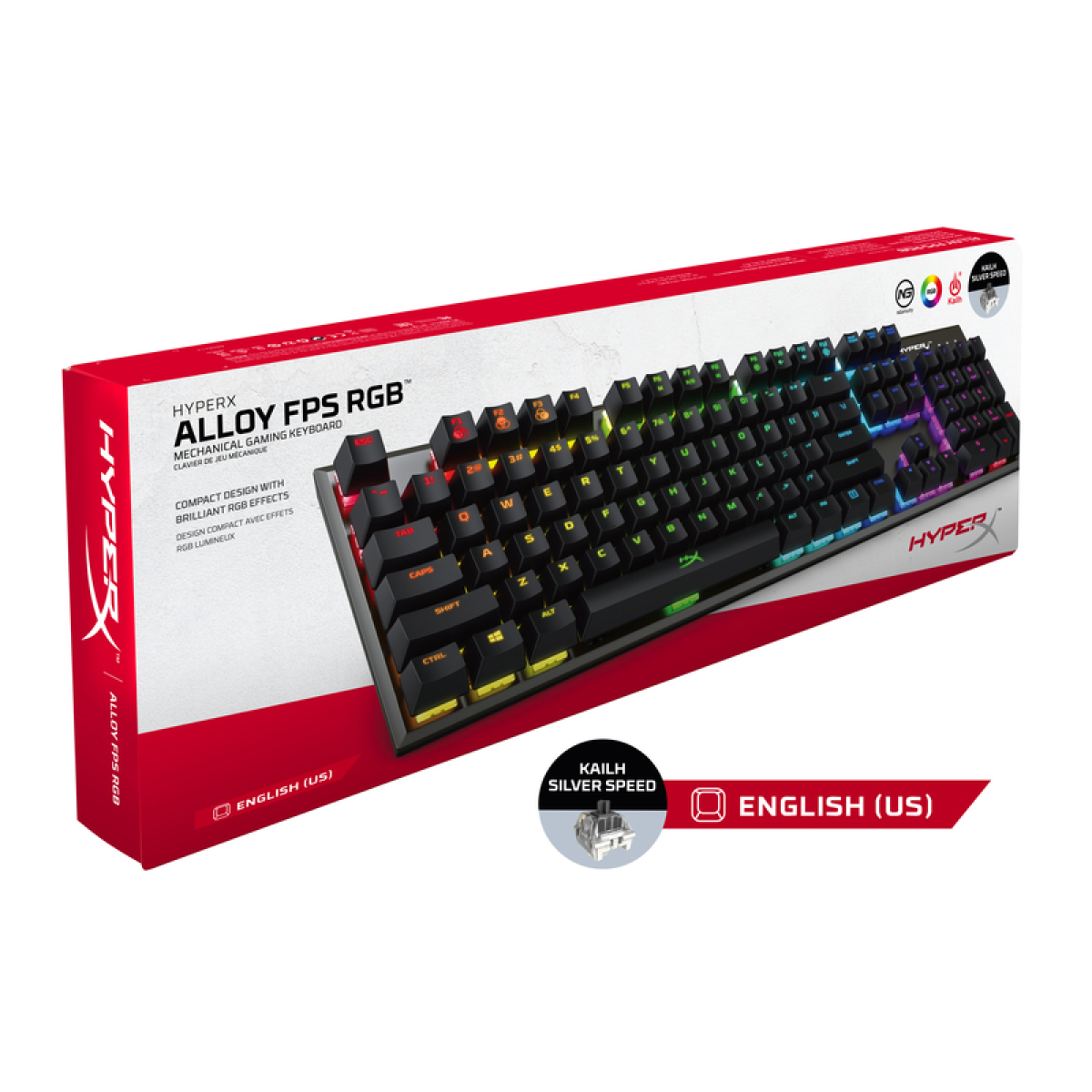 HyperX Alloy FPS RGB Kailh Silver Switch - Mechanical Gaming Keyboard