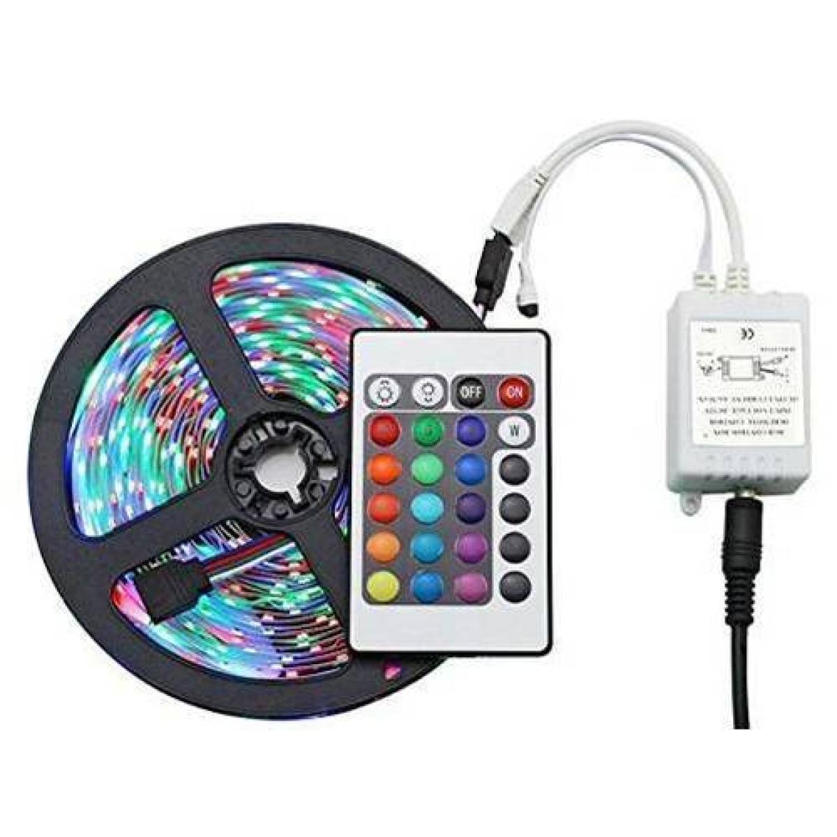 RGB Multicolor Led Strip Light,With Adapter & Remote Control, 5m
