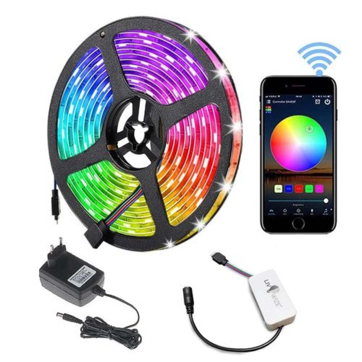 Samrt RGB Multicolor Led Strip Light, With Wifi Adapter & Remote Control, 5m