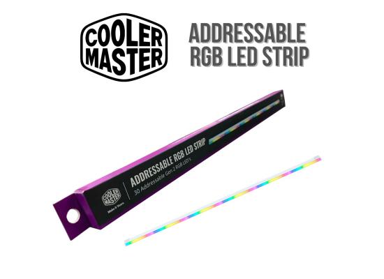 Cooler Master ARGB Addressable Gen 2 Soft Rubber LED STRIP, Double Sides Adhesive w/ 3 Pin Connector (40cm)