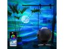 Smart Aurora Star Projector Lamp for Bedroom & Home Decor (Black), Sky Ocean Wave Colorful Night Lights w/ Multi Aurora Patterns & Modes, Galaxy Stars & Moon w/ Bluetooth Speaker, Remote Control & App Control, Type-C USB Cable