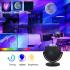 Smart Aurora Star Projector Lamp for Bedroom & Home Decor (Black), Sky Ocean Wave Colorful Night Lights w/ Multi Aurora Patterns & Modes, Galaxy Stars & Moon w/ Bluetooth Speaker, Remote Control & App Control, Type-C USB Cable