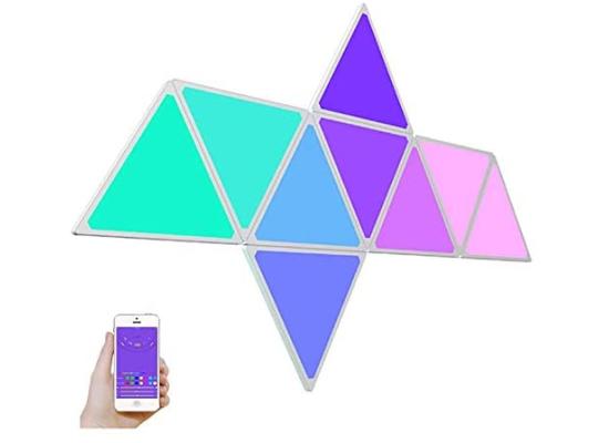 Triangle RGB MultiColor Wall Led Light, Usb Power Supply App Controlled , (6 Pack)