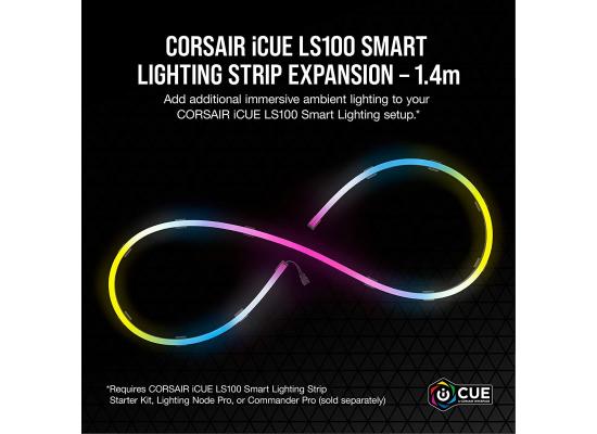Corsair iCUE LS100 Smart Lighting RGB Strip Expansion Kit 1.4M (Starter Kit Not Included)