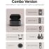 Hollyland Lark M2S Combo (Camera RX+USB-C RX+ Lightning Cable) Wireless Microphone for iPhone/Camera/Android/PC, Titanium Clip, Noise Cancelling, 30H Use, Vlog, Interview, Content Creation