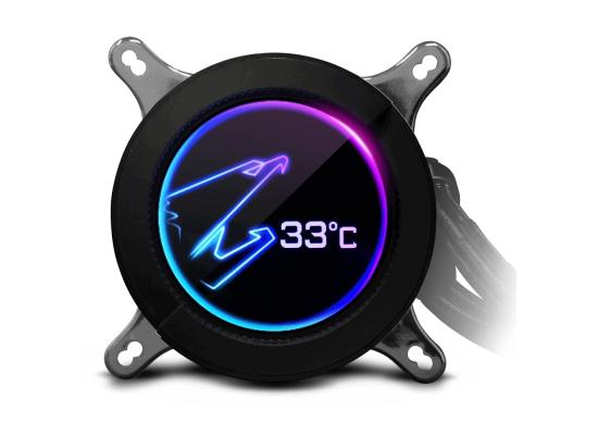 AORUS LIQUID COOLER 360, All-in-one Liquid Cooler with Circular LCD Display, RGB Fusion 2.0