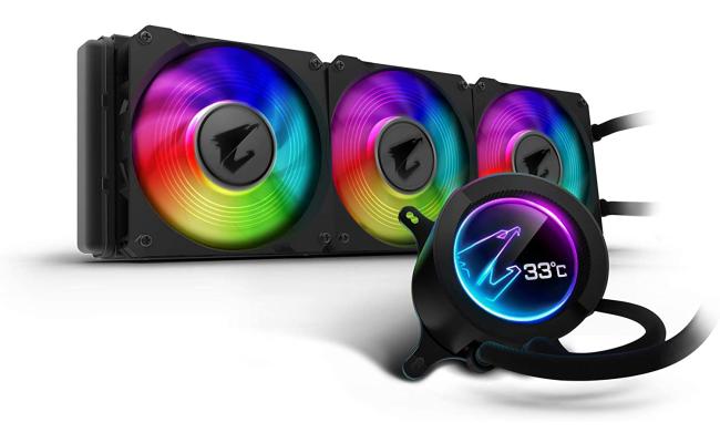 AORUS LIQUID COOLER 360, All-in-one Liquid Cooler with Circular LCD Display, RGB Fusion 2.0