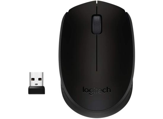 Logitech M170 Wireless Mouse, 2.4 GHz with USB Mini Receiver, Optical Tracking, 12-Months Battery Life - Black
