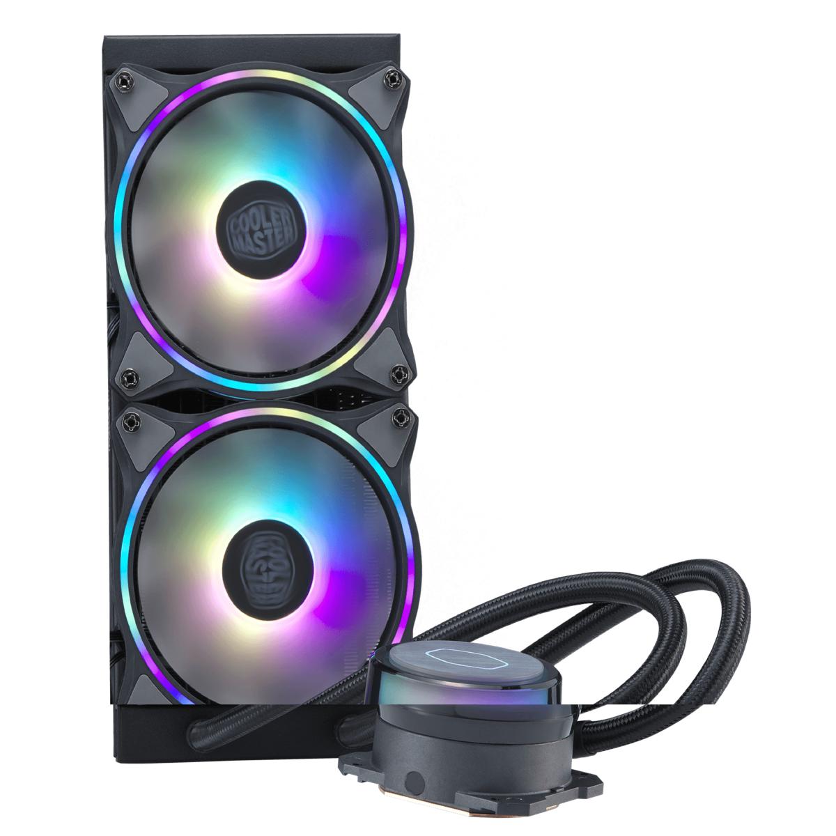 Cooler Master MasterLiquid ML240 ILLUSION ARGB CPU Liquid Cooler,New 3RD GEN Dual Chamber Pump,MF120 Halo ARGB,LGA1700 Support 12th Gen