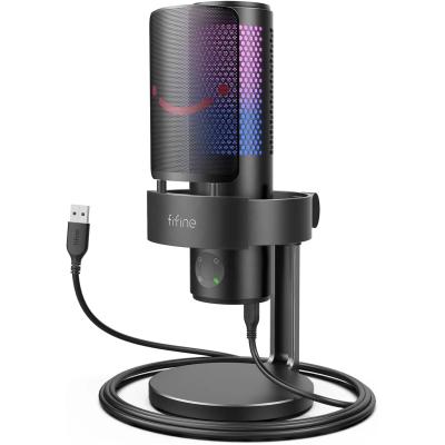 FIFINE AMPLIGAME A9 USB RGB Gaming Microphone - Black