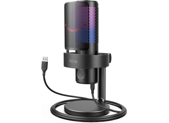 FIFINE AMPLIGAME A9 USB RGB Gaming Microphone - Black