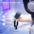 Fifine Ampligame AM8 Rgb Usb/xlr Dynamic Mic With Touch-mute, I/o Controls, Live Monitoring For Streaming (White)