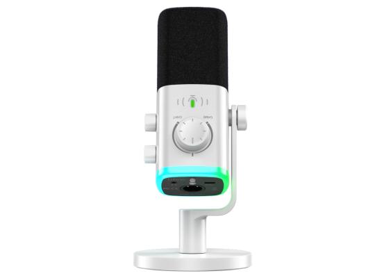 FIFINE AmpliGame AM9 USB/XLR Dynamic Microphone with RGB - White