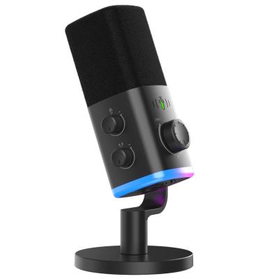 FIFINE AmpliGame AM9 USB/XLR Dynamic Microphone with RGB - Black