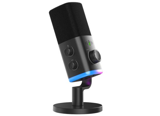 FIFINE AmpliGame AM9 USB/XLR Dynamic Microphone with RGB - Black