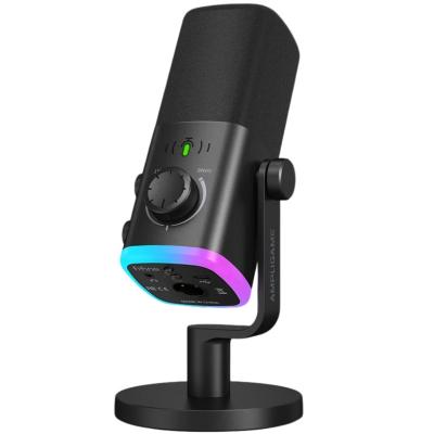 FIFINE AmpliGame AM9 USB/XLR Dynamic Microphone with RGB - Black