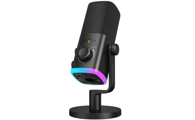 FIFINE AmpliGame AM9 USB/XLR Dynamic Microphone with RGB - Black FIFINE AmpliGame AM9 USB/XLR Dynamic Microphone with RGB - Black