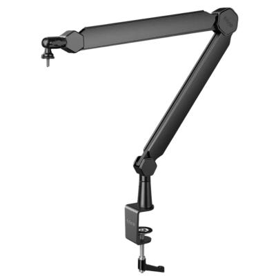 FIFINE BM66 Microphone Boom Arm Stand, Mics For Streaming, Podcasting - Black.