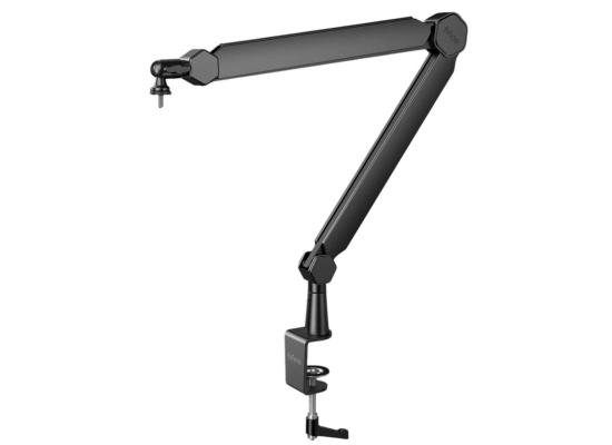 FIFINE BM66 Microphone Boom Arm Stand, Mics For Streaming, Podcasting - Black.