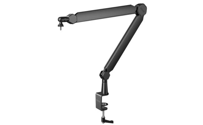 FIFINE BM66 Microphone Boom Arm Stand, Mics For Streaming, Podcasting - Black.
