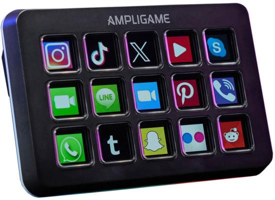 Fifine Ampligame D6 Control Pad With 15 Customized Keys And Software For Streaming, Gaming, Video Editing, Office Workflow