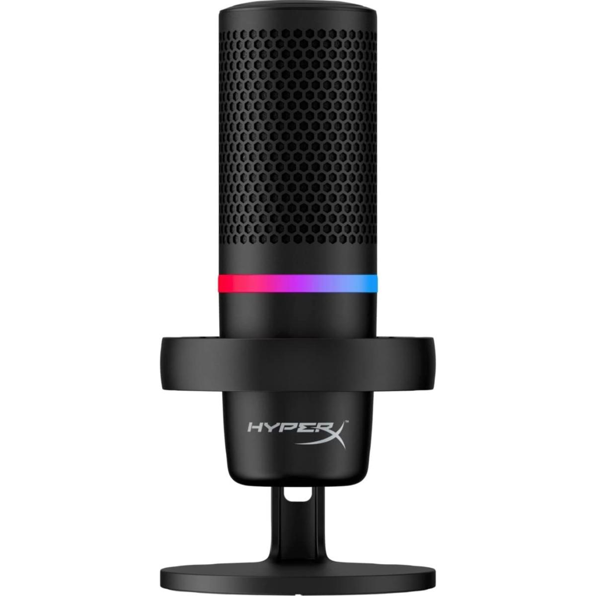 HyperX DuoCast USB RGB Omnidirectional Microphone, Hi-Res recording, Low-profile shock mount, Tap-to-Mute sensor For PC, PS5, PS4 & Mac