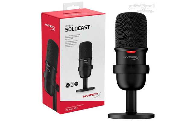 HyperX SoloCast USB Microphone,PC, PS4, PS5 and Mac Cardioid Polar Pattern, Great for Gaming, Streaming
