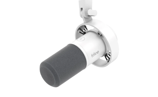 FIFINE K688 USB/XLR Dynamic Mic with Shock Mount, Touch-Mute, Headphone Jack, I/O Controls for Podcasting - Black FIFINE K688 USB/XLR Dynamic Mic with Shock Mount, Touch-Mute, Headphone Jack, I/O Controls for Podcasting - Black