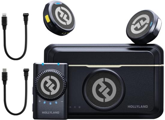 Hollyland Lark M2 Wireless Lavalier Microphone for Camera PC Laptop Phones, Mini Lapel Microphone Wireless, 48KHz 24Bit, 1000ft Range, Noise Cancellation, 30H Battery for Video Recording, Streaming
