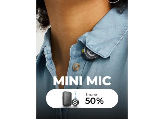 Hollyland LARK M2 COMBO 2-Person Wireless Combo Universal Microphone System 2.4 GHz w/ Advanced ENC, Long Batter Life  with 2x Hollyland Lavalier Microphone: Omni Sound Wide Compatibility (3.5mm) - (Shine Charcoal)