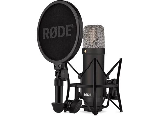 RØDE NT1 Signature Series Condenser Microphone with SM6 Shockmount and Pop Filter - Black