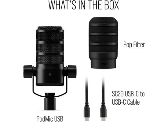 RØDE PodMic USB Versatile Dynamic Broadcast Microphone With XLR and USB Connectivity for Podcasting, Streaming, Gaming, Music-Making and Content Creation