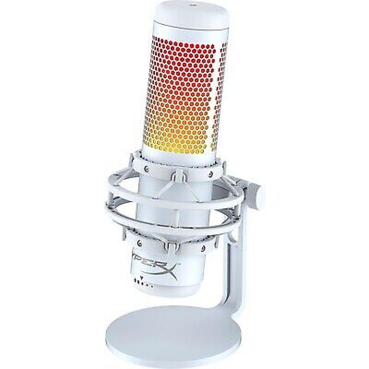 HyperX QuadCast S - USB High Performance Gaming Microphone, RGB ,for PC, PS4 and Mac (White Edition)