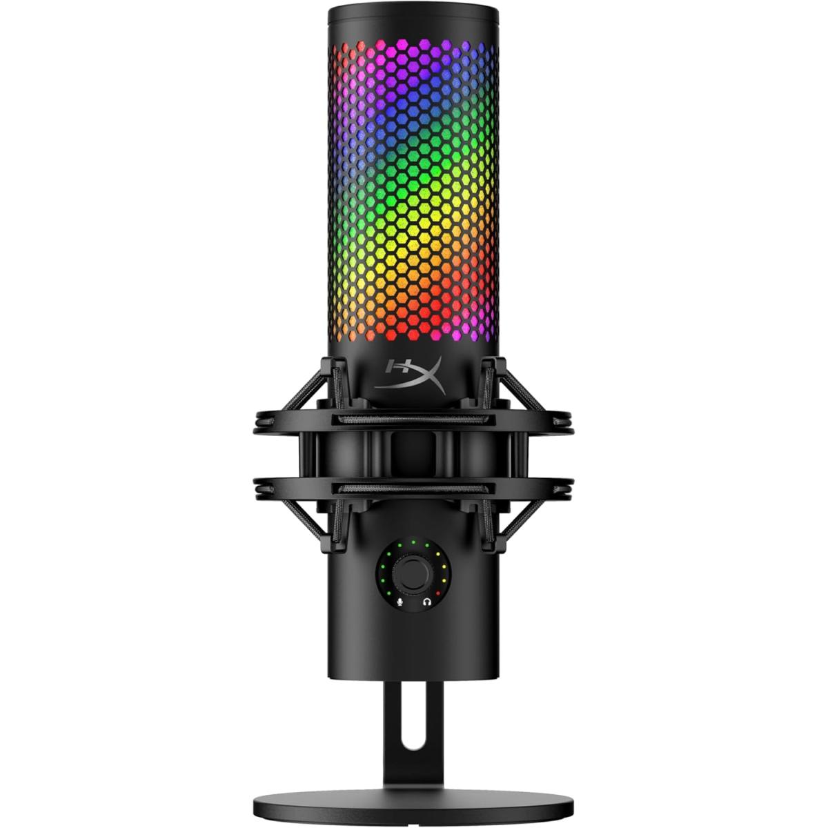 HyperX QuadCast 2 S - USB Best in-class Audio Quality, RGB Performance Black Microphone For Gaming, Streaming, Podcasting, Versatile Multifunction Knob, 4 Selectable Polar Patterns