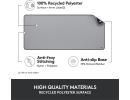 Logitech Desk Mat - Studio Series, Multifunctional Large Desk Pad, Extended Mouse Mat, Office Desk Protector with Anti-Slip Base, Spill-Resistant Durable Design, in Mid-Grey