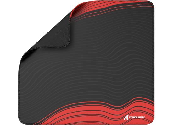 ATTACK SHARK CM02 Gaming Mouse Pad Esports Speed Large Mouse mats for Desk Waterproof Surface Stitched Edges and Anti-Slip Rubber Base Size XL Laminate 17.72” x 15.75” x 0.16” Black/Red