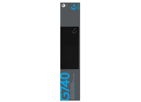 Logitech G740 Large Cloth Mouse Pad, Thick Pad, Stable Rubber Base, Ideal Friction For Low-DPI Gaming (460X400X5mm) - Black