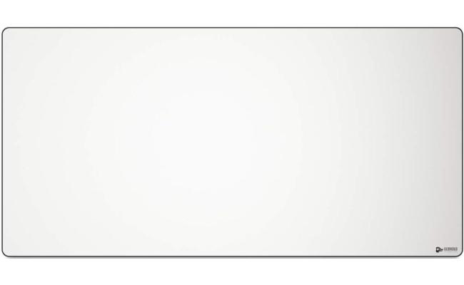 Glorious 3XL Extended Gaming White Smooth Cloth & Anti-Slip Rubber Base Mouse pad, Stitched Edges | 122x61x3mm - White