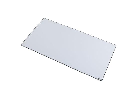 Glorious XXL Extended Gaming White Smooth Cloth & Anti-Slip Rubber Base Mouse pad, Stitched Edges | 46 x 91 cm