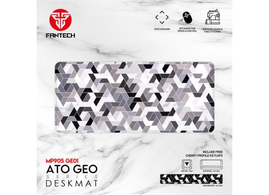 FANTECH MP905 GEO DeskMat GE01 XX-Large Gaming Premium Mouse Pad, Smooth Rubber & Cloth w/ Stitching Edges, Waterproof Coating, Superior Dense (900 x 400 x 4mm)