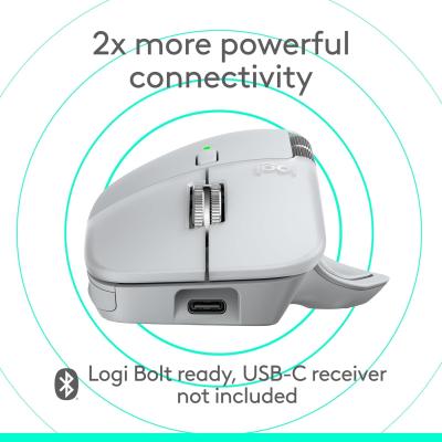 Logitech MX Master 4 for Mac, Ergonomic Bluetooth Mouse with Advanced Performance Haptic Feedback, Ultra-Fast Scrolling, USB-C Charging, MacOS, iPadOS, Windows -  Silver