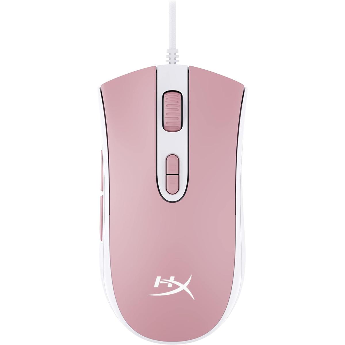 HyperX Pulsefire Core (White-Pink) 6200 DPI With 7 Programmable Buttons - RGB Gaming Mouse