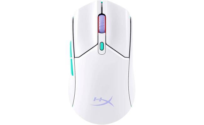 HyperX Pulsefire Haste 2 Core Wireless (2.4GHz / Bluetooth) Lightweight (70g) RGB Gaming Mouse,12K DPI, Up to 100 Hours AA Battery - For PC/PS5/Xbox Series X - White