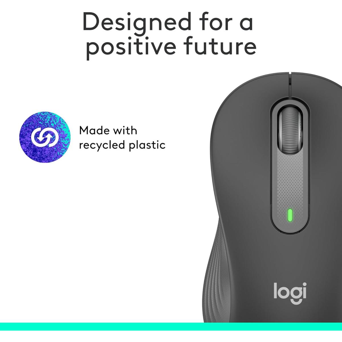 Logitech Wireless Mouse Signature M650, Silent Clicks, Customizable Buttons, Bluetooth, PC/Mac/Chromebook - Graphite. Logitech Wireless Mouse Signature M650, Silent Clicks, Customizable Buttons, Bluetooth, PC/Mac/Chromebook - Graphite.