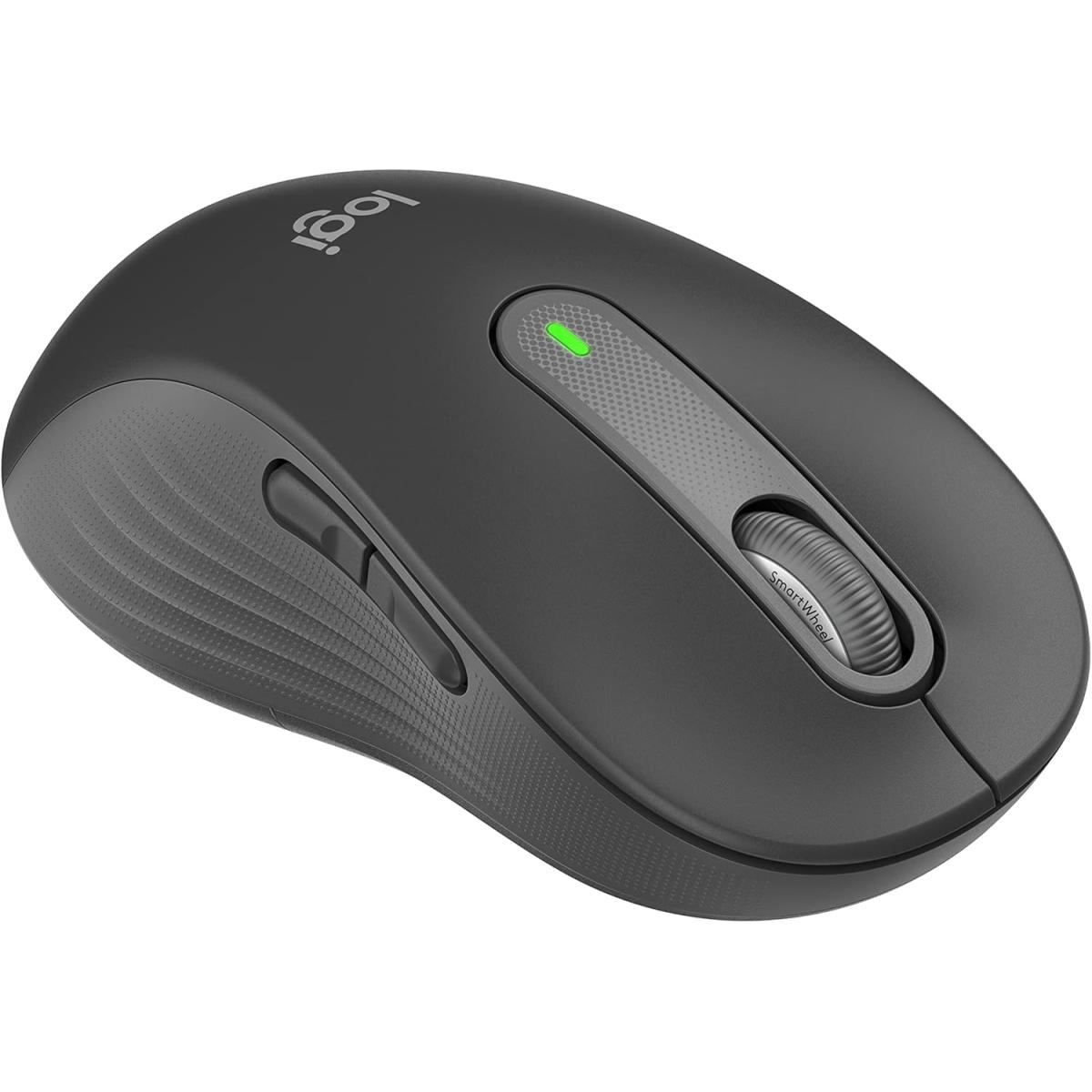 Logitech Wireless Mouse Signature M650, Silent Clicks, Customizable Buttons, Bluetooth, PC/Mac/Chromebook - Graphite.